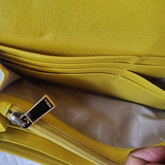 Furla large Leather Babylon Continental Wallet Purse Color: Sunny 028 - Picture 5 of 11